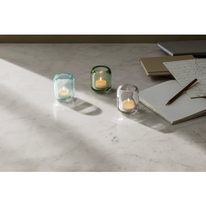 Waxinelichthouder ACORN set van 2 stuks, helder glas, Eva Solo