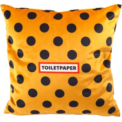 Kussentje TOILETPAPER SHIT 50 x 50 cm, oranje, Seletti