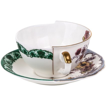 Theekopje met schotel HYBRID ISIDORA, Seletti
