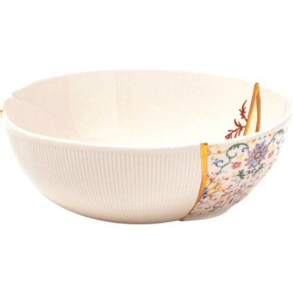 Slaschaal KINTSUGI 1 19 cm, wit, Seletti