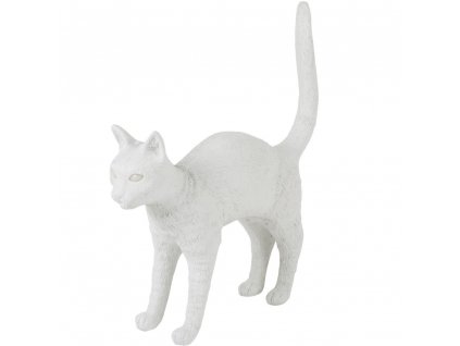 Tafellamp JOBBY THE CAT 52 cm, LED, wit, Seletti