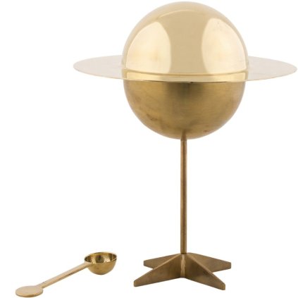 Suikerpot COSMIC DINER LUNAR 26 cm, messing, Seletti