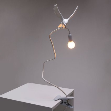 Bureaulamp SPARROW LANDING 100 cm, wit, Seletti