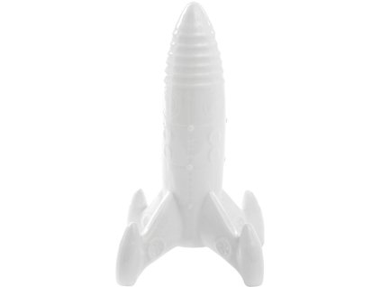 Decoratief ruimteschip MEMORABILIA MY SPACESHIP 27 cm, wit, porselein, Seletti