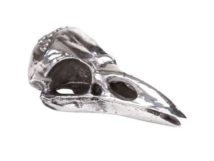 Sculptuur WUNDERKAMMER CROW UP 10,5 cm, zilver, aluminium, Seletti