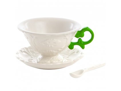 
                    
                          Theekopje met schotel en lepel I-WARES, groen, Seletti                    
                