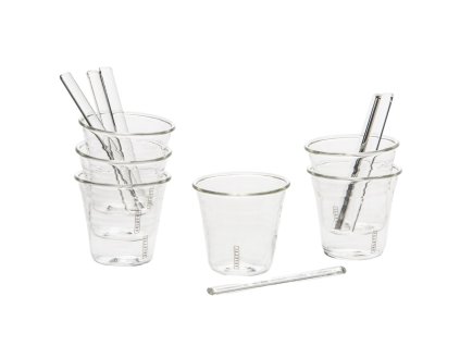 Espressoglas met roerstaafje ESTETICO QUOTIDIANO, set van 6 stuks, Seletti