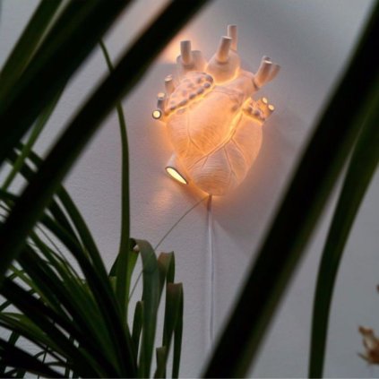 Wandlamp HEART 32 cm, wit, Seletti