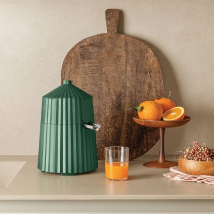 Elektrische citruspers PLISSÉ, groen, Alessi