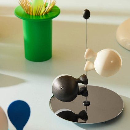 Peper- en zoutstel LILLIPUT 14 cm, zwart/wit, Alessi