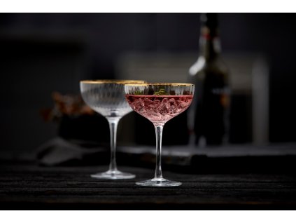 Cocktailglas PALERMO GOLD, set van 4 stuks, 315 ml, Lyngby Glas