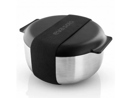 Lunchtrommel TO GO, 750 ml, zilver/zwart, roestvrij staal, Eva Solo