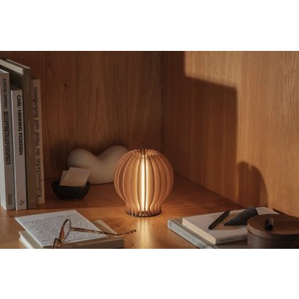 Tafellamp RADIANT 15 cm, LED, lichtbruin, hout, Eva Solo