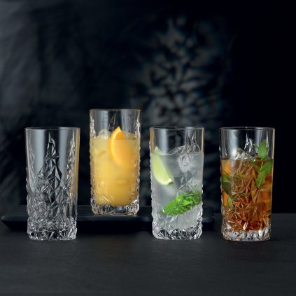 Longdrinkglas SCULPTURE, set van 4 stuks, 420 ml, Nachtmann