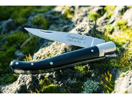 Zakmes LUXURY, ebbenhouten handvat, Laguiole