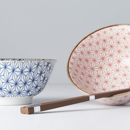 Eetkom ASANOHA DESIGN, set van 2 stuks met eetstokjes, 500 ml, MIJ
