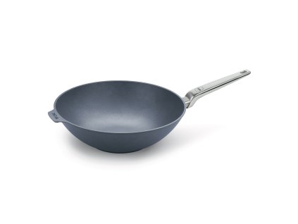 Wok DIAMOND LITE PRO 32 cm, roestvrijstalen steel, titanium, WOLL