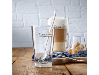 Latte macchiato glazen CLEVER & MORE, set van 6 stuks, met lepels, WMF