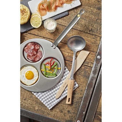Pannenkoekenpan MINERAL B 27 cm, met bakspaan en sauslepel, de Buyer