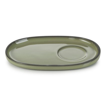 Schoteltje CARACTERE voor koffiekopje, kaki, REVOL