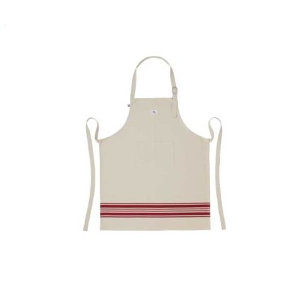 Schort 70 x 85 cm, rode strepen, Staub