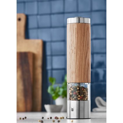 Elektrische peper- of zoutmolen, hout, WMF