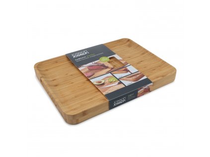 Snijplank CUT&CARVE PLUS L 40 x 30 cm, bruin, bamboe, Joseph Joseph