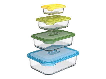 Vershoudbakje (set) NEST, 4 -delig, glas, Joseph Joseph