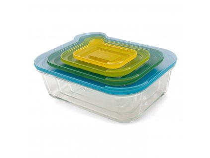 Vershoudbakje (set) NEST, 4 -delig, glas, Joseph Joseph