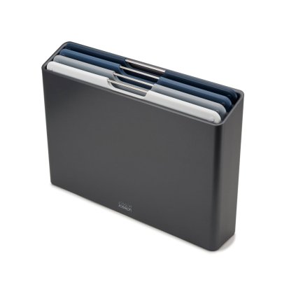 Snijplank FOLIO L, set van 4, met houder, grijs, Joseph Joseph