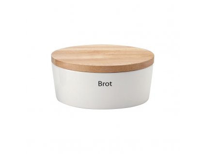Broodtrommel 30 x 23 cm, met houten deksel/snijplank, Continenta