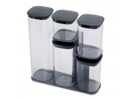 Keukenvoorraadbus (set) PODIUM 5, 5 stuks met houder, Joseph Joseph