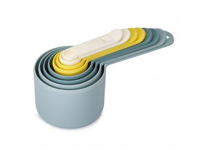 Maatlepel OPAL NEST, set van 8 stuks, blauw en geel, Joseph Joseph