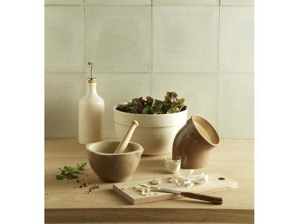 Voorraadpot, crème, klei Emile Henry