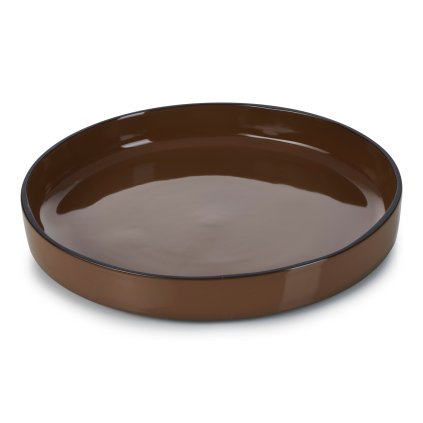 Diep bord CARACTERE 23 cm, bruin, REVOL