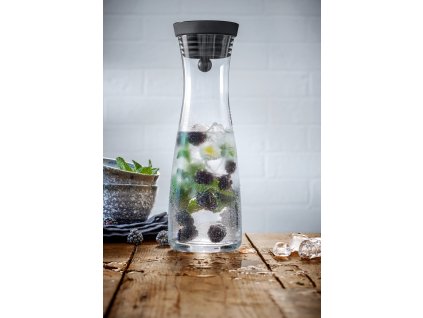Waterkaraf BASIC 1 l, met zwart deksel, WMF