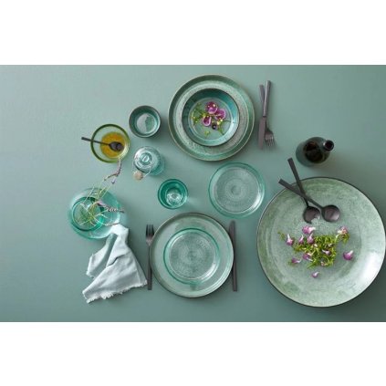 Dineerbord 27 cm, zwart/groen, Bitz