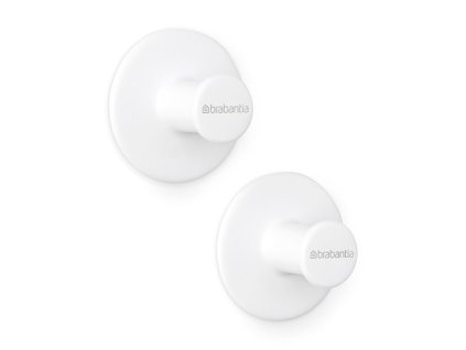 Handdoekhaakje, set van 2 stuks, wit, Brabantia
