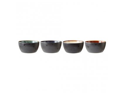 Tapasschaaltje 10 cm, set van 4 stuks, zwart, Bitz
