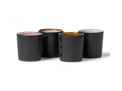 Eierdop, set van 4 stuks, zwart, Bitz