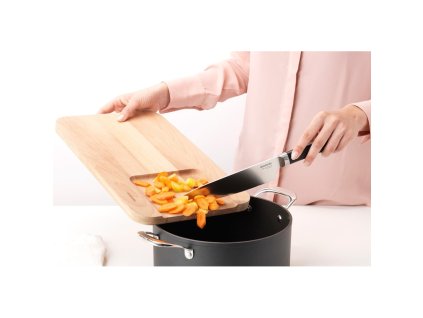 Snijplank 25 x 40 cm, voor groenten, bruin, hout, Brabantia