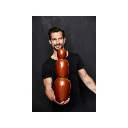 Vaas 20 cm, barnsteen, keramiek, Bitz