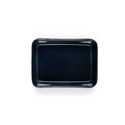 Ovenschaal 19 x 14 cm, zwart/donkerblauw, Bitz