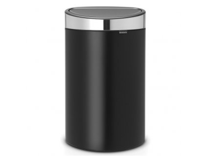 Touch prullenbak TOUCH BIN NEW 40 l, mat zwart met mat deksel, Brabantia