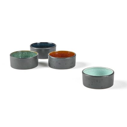 Tapasschaaltje 7,5 cm, set van 4 stuks, zwart, Bitz