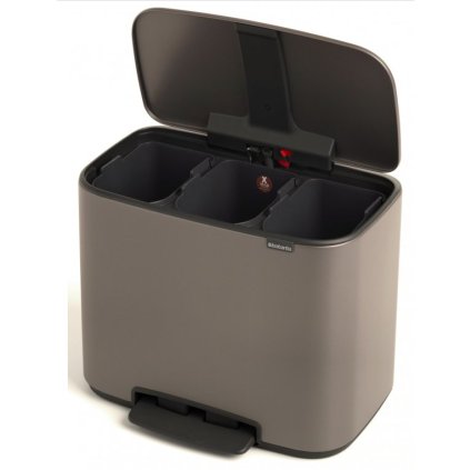 Pedaalemmer BO 3 x 11 l, platina, Brabantia