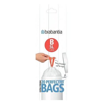 Vuilniszakken B PerfectFit 5 l, 20 stuks, Brabantia
