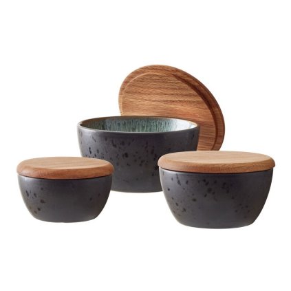 Deksel voor schaal van Bitz 14 cm, eikenhout, Bitz