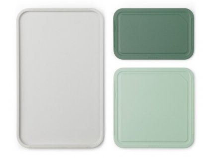 Snijplank (set), 3-delig, groen, kunststof, Brabantia