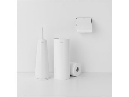 Toiletborstel met houder, wc-rolhouder en reserverolstandaard (set) RENEW, wit, Brabantia